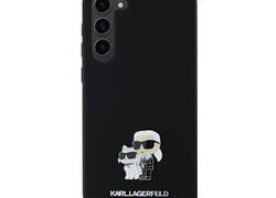 Karl Lagerfeld Silicone Karl & Choupette Metal Pin - Etui Samsung Galaxy A35 5G (czarny)
