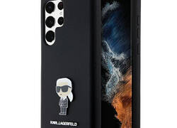 Karl Lagerfeld Silicone Ikonik Metal Pin - Etui Samsung Galaxy S24 Ultra (czarny)