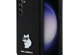 Karl Lagerfeld Silicone Choupette Metal Pin - Etui Samsung Galaxy S24+ (czarny)