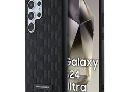 Karl Lagerfeld Saffiano Monogram Metal Logo - Etui Samsung Galaxy S24 Ultra (czarny)