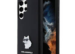 Karl Lagerfeld Silicone Choupette Metal Pin - Etui Samsung Galaxy S24 Ultra (czarny)