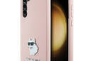 Karl Lagerfeld Silicone Choupette Metal Pin - Etui Samsung Galaxy S24 (różowy) - zdjęcie 1