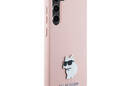 Karl Lagerfeld Silicone Choupette Metal Pin - Etui Samsung Galaxy S24 (różowy) - zdjęcie 4