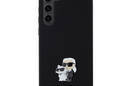 Karl Lagerfeld Silicone Karl & Choupette Metal Pin - Etui Samsung Galaxy S24+ (czarny) - zdjęcie 3