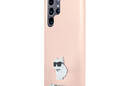 Karl Lagerfeld Silicone Choupette Metal Pin - Etui Samsung Galaxy S24 Ultra (różowy) - zdjęcie 2