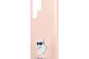 Karl Lagerfeld Silicone Choupette Metal Pin - Etui Samsung Galaxy S24 Ultra (różowy) - zdjęcie 6