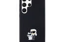 Karl Lagerfeld Silicone Karl & Choupette Metal Pin - Etui Samsung Galaxy S24 Ultra (czarny) - zdjęcie 3