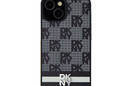 DKNY Leather Checkered Mono Pattern & Printed Stripes - Etui Samsung Galaxy S24+ (czarny) - zdjęcie 1