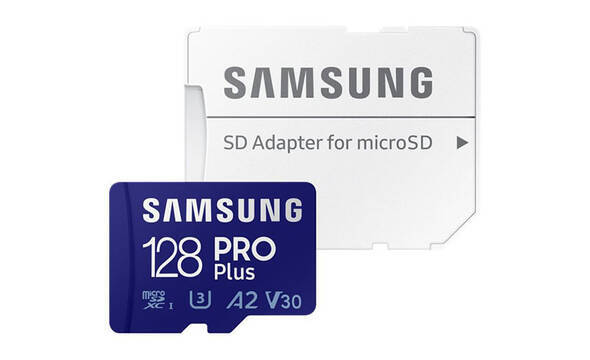 Samsung microSDXC Pro Plus - Karta pamięci 128 GB Class 10 UHS-I/U3 160/120 MB/s z adapterem - zdjęcie 1