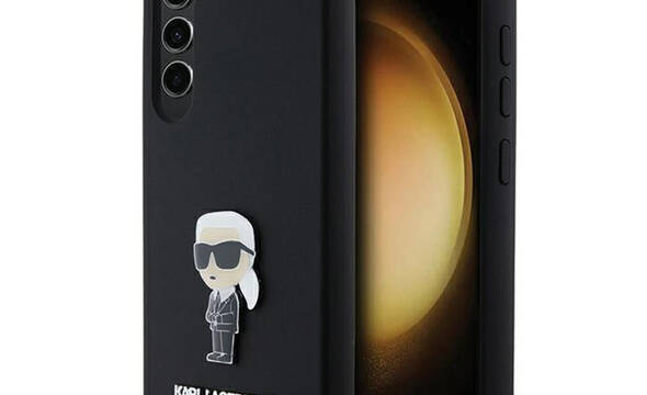 Karl Lagerfeld Silicone Ikonik Metal Pin - Etui Samsung Galaxy S24 (czarny) - zdjęcie 1