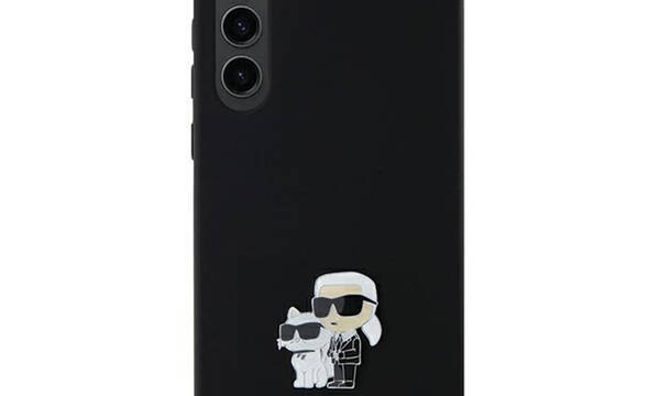 Karl Lagerfeld Silicone Karl & Choupette Metal Pin - Etui Samsung Galaxy A35 5G (czarny) - zdjęcie 1