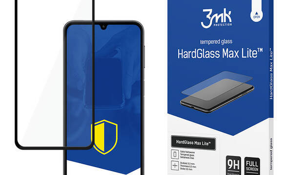 3mk HardGlass Max Lite - Szkło hartowane do Samsung Galaxy A25 5G (Czarny) - zdjęcie 1