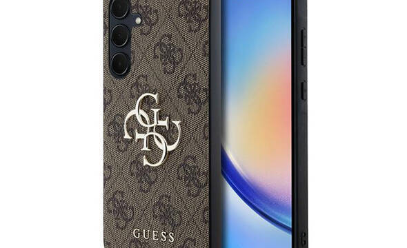 Guess 4G Big Metal Logo - Etui Samsung Galaxy A35 5G (brązowy) - zdjęcie 1